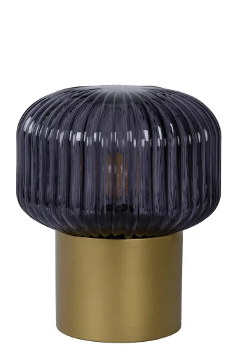 Настольная лампа Jany 78595/01/02 Lucide чёрная 1 лампа, основание матовое золото латунь металл в стиле современный винтаж  фото 2